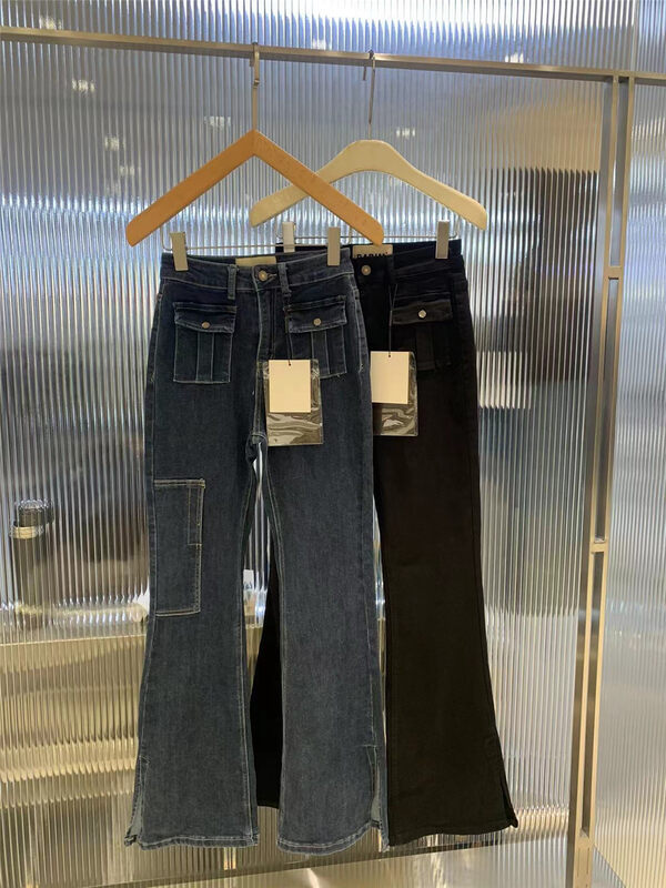 New in autumn!  【O NOT 1】Casual slim fit flared tooling jeans N804# LSW