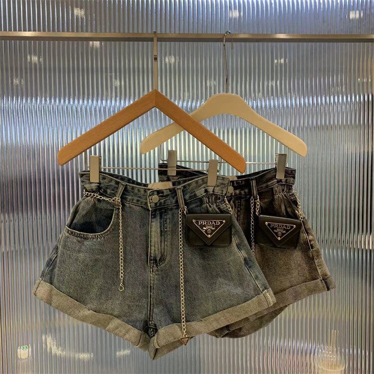New in early autumn! [O NOT 1] Basic slimming and comfortable denim shorts (with belt) N615# LSW