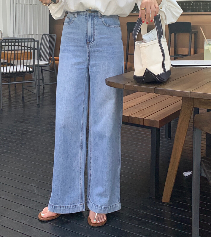Original price 77.83! New in early spring! [VIVIS TYPE] Korean version of high-waisted loose wide-leg jeans 3665# HJY