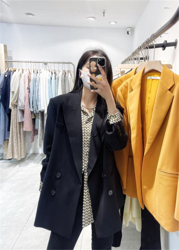 New in autumn! [DAZZI Daji] Double-breasted design niche suit 963# JJ