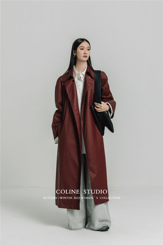 New in early autumn! [COLINE] niche all-match high-end windbreaker (with belt) C2362# HYY