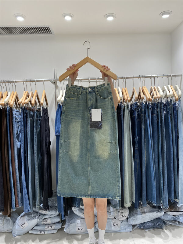 初秋上新!【JEANS】復古百搭牛仔半身裙  N759#  LSW