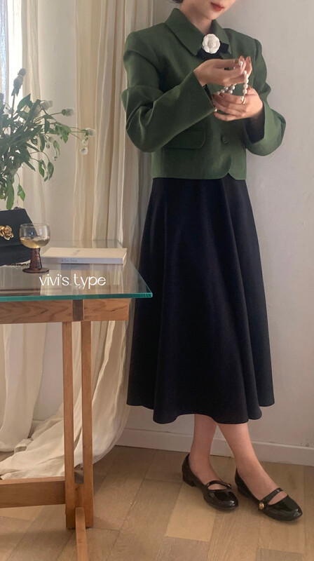 New in autumn! [VIVIS TYPE] Fashionable retro camellia short jacket (with brooch) YS1-9566# HJY