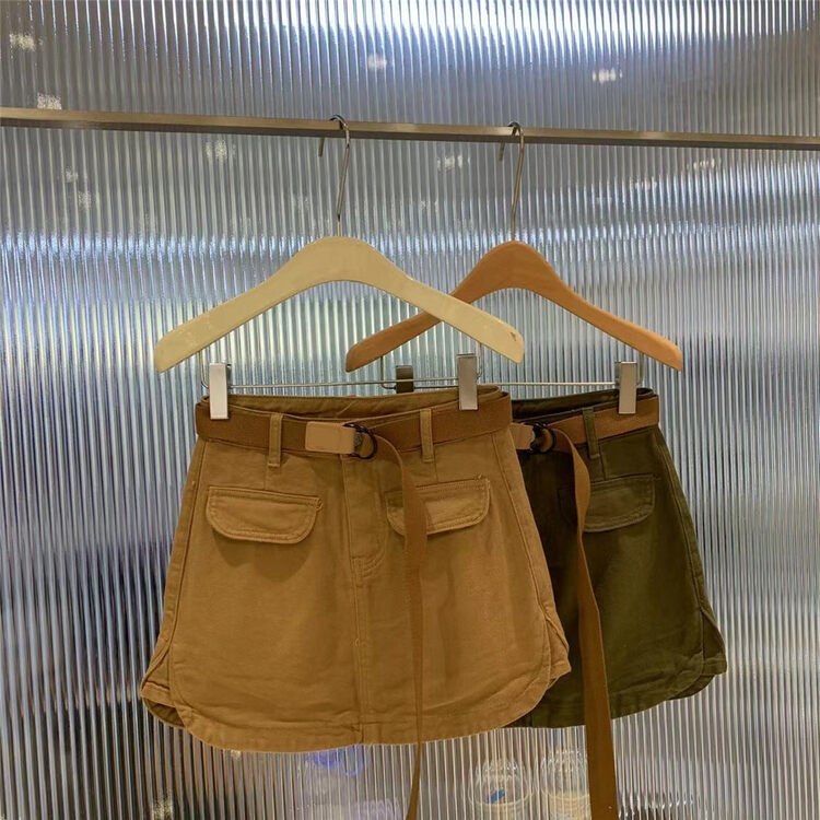【JEANS】Simple and comfortable slim culottes (with belt) N382# LSW
