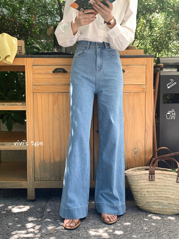 New in early autumn!【VIVIS TYPE】Korean straight wide-leg jeans 9591# HJY