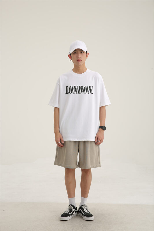 【TPY】Simple and versatile pullover letter short-sleeved T-shirt T6188# CLS