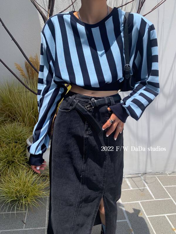 New in early autumn! [DADA] Striped fashion loose sweater 6703# ZXL