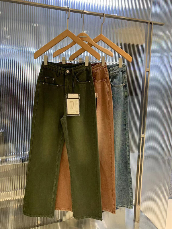 New in autumn! [O NOT 1] Fashionable retro all-match mopping jeans N841# LSW