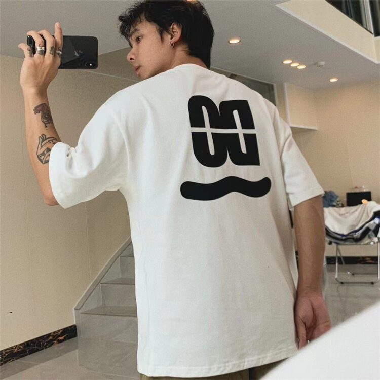 [TPY] Upgraded thickened wild letter round neck short-sleeved T-shirt 9198# CLS