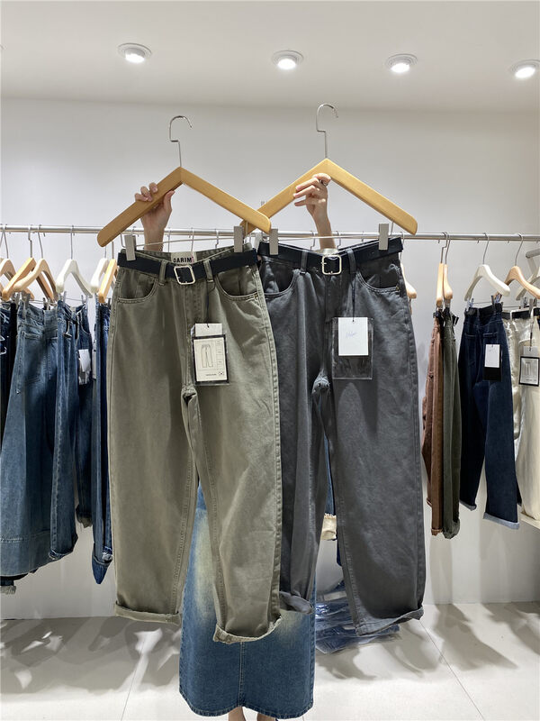 New in early autumn!【O NOT 1】Korean version all-match personality jeans (with belt) N660# LSW