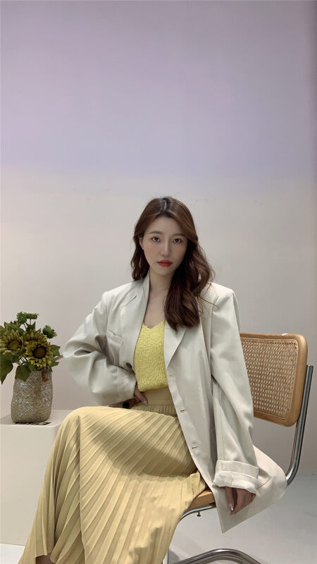 CXDHH【COLINE】Simple and versatile V-neck vest/sling YS1-XC1-C20052# HLL