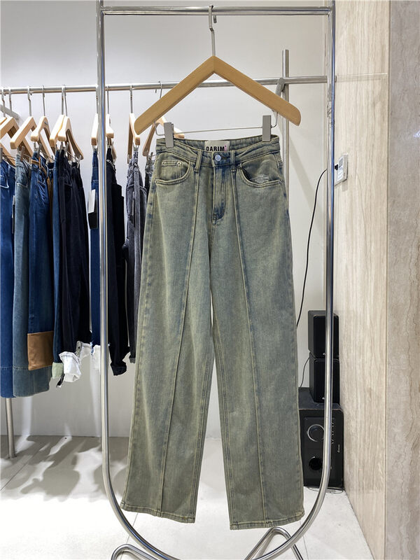 New for Autumn!【O NOT 1】Korean style slim straight-leg jeans with slits N931# LSW