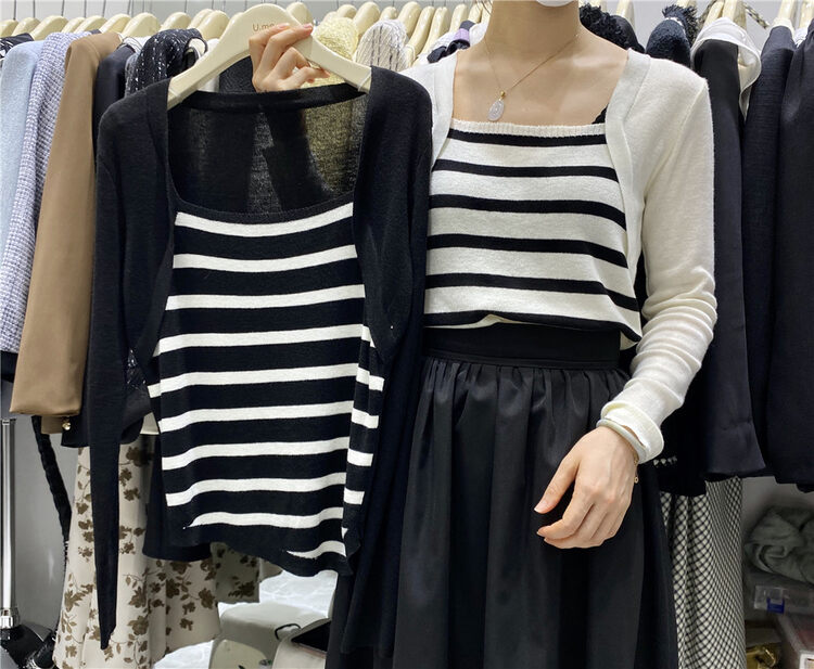 New in autumn!【U.ME】Striped Korean long-sleeved sweater 021# HJY