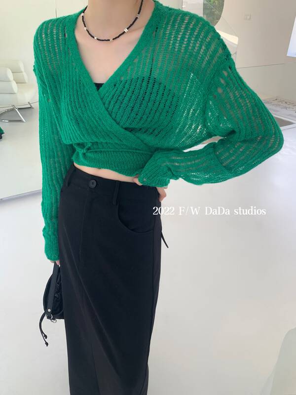 New in early autumn! [DADA] tie-up fashionable temperament warm sweater 5069# ZXL