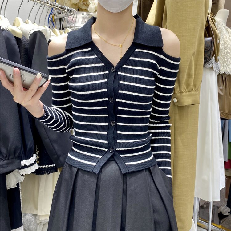 New in autumn!【U.ME】Korean striped sweater 031# HJY