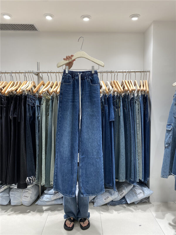 New in autumn!【O NOT 1】straight strap wide-leg jeans N819# LSW