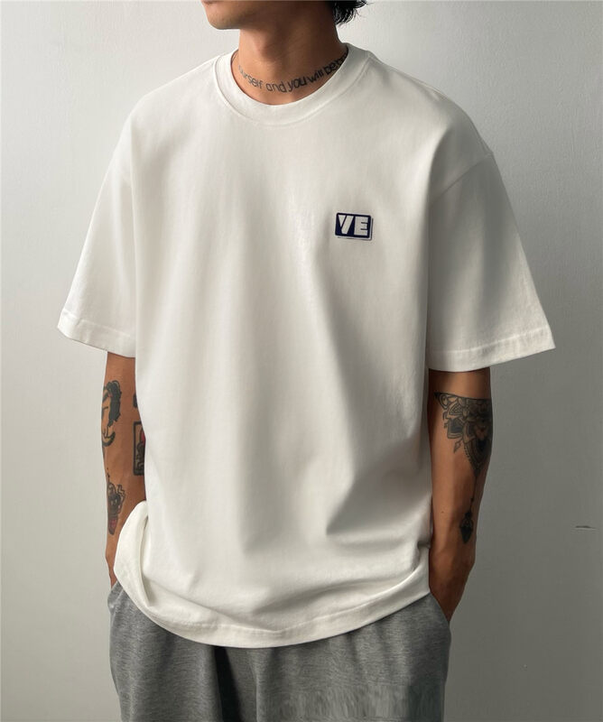 Original price 67.68! [TPY] Upgrade thickened front and rear printed letters short-sleeved T-shirt T0025# CLS