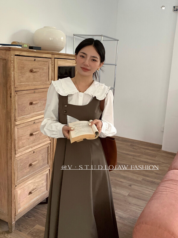 New in autumn!【V.】Korean version of age-reducing sweet shirt 5293# L