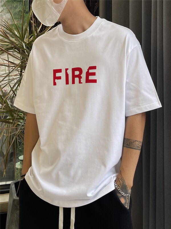[TPY] Simple and breathable letter round neck short-sleeved T-shirt T8809# CLS