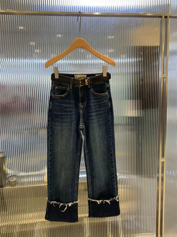New for Autumn! [O NOT 1] Straight-leg jeans with cuffs (without belt) N876# LSW