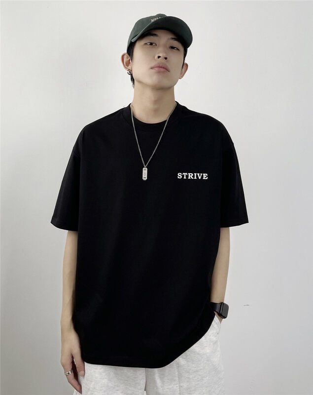 Original price 73.32! [TPY] Korean wild letter round neck short-sleeved T-shirt T8837# CLS
