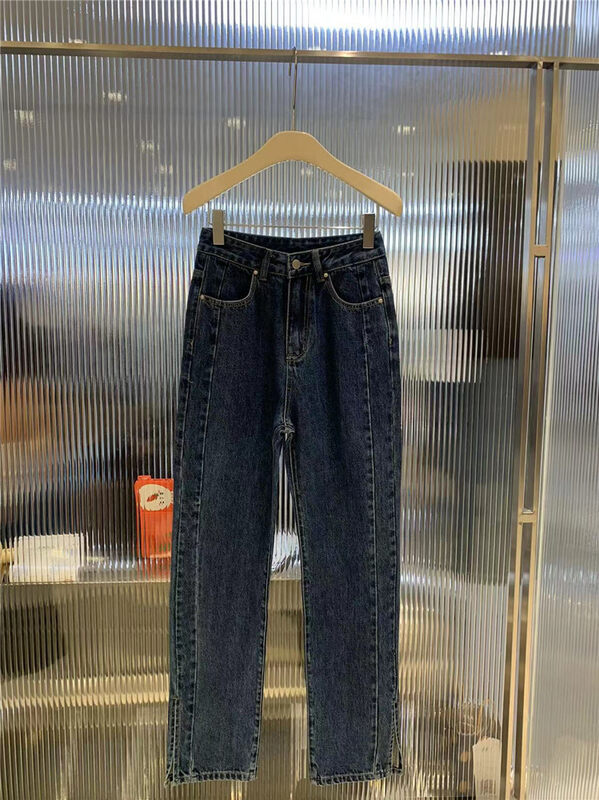 New in autumn!【O NOT 1】Korean style straight slit jeans N941# LSW