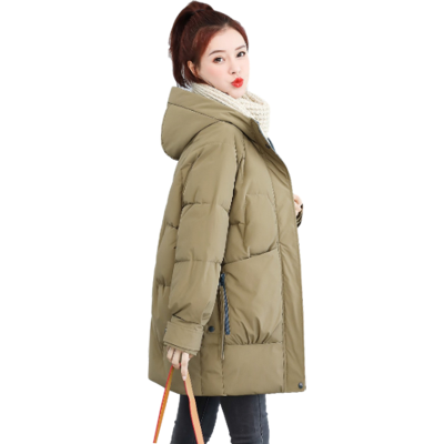 2022 cotton-padded women's mid-length cotton-padded coat winter new Korean version loose-padded coat thickened windbreaker net red down jacket