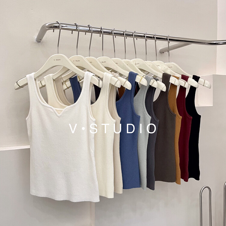 New in early autumn! [FROM.V] Versatile pullover sleeveless vest/sling 8860# L