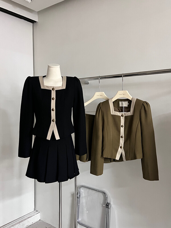 New in autumn! [VIVIS TYPE] French retro square collar small fragrance short coat 5169# HJY