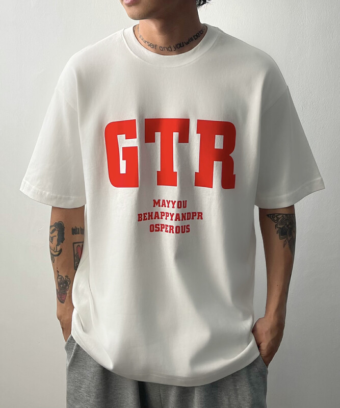 Original price 84.60! Fabric upgrade!  [TPY] Personalized letter casual loose short-sleeved T-shirt T0026# CLS