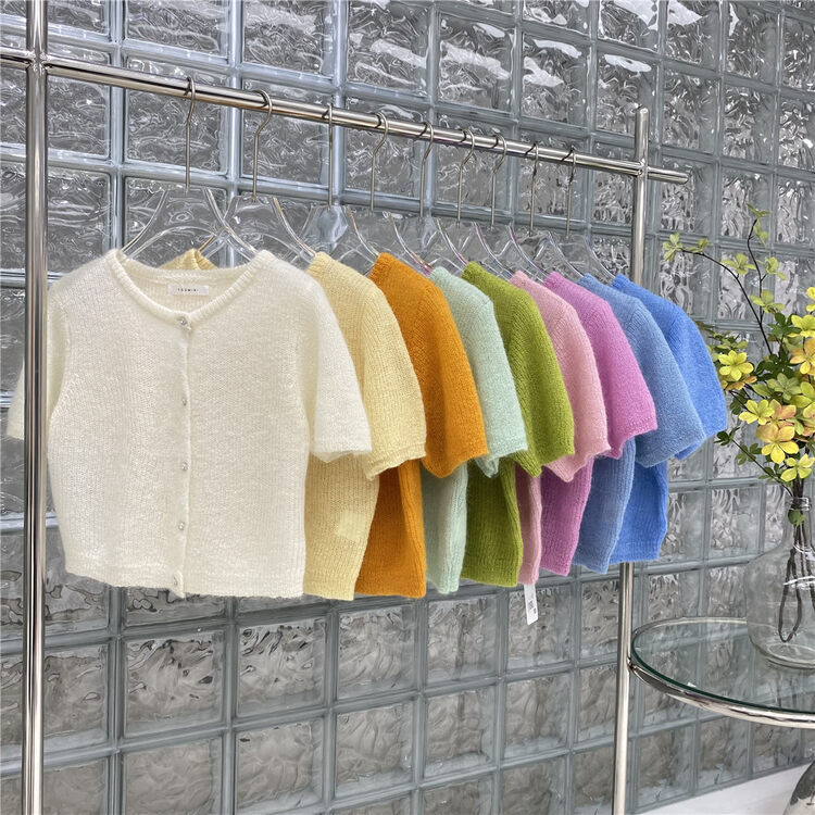 CXDHH [Strict Selection-Growing Grass to Become Trees] Korean Candy Color Versatile Short Sleeve T-Shirt XC22-13608-S# JHY