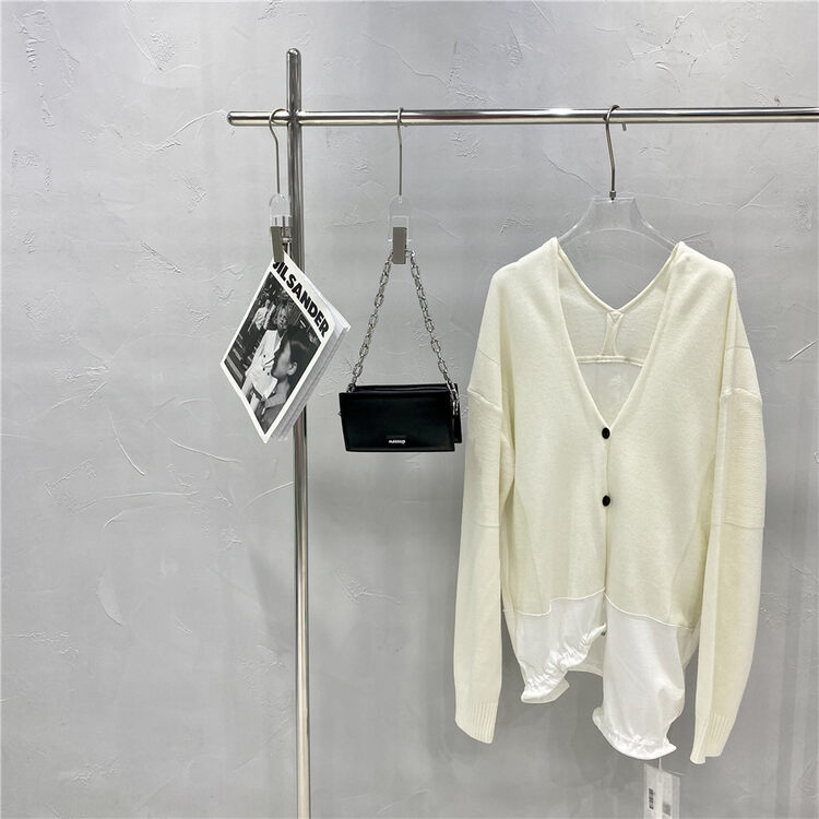 CXDHH [Strict Selection-Growing Grass into Trees] V-Neck Solid Color Versatile Knit Cardigan XC12-80192# JJ