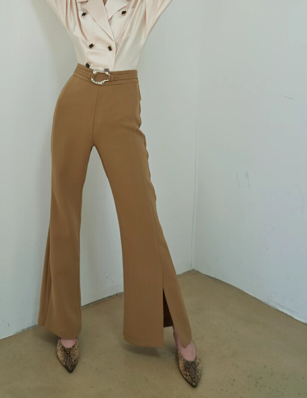 [GL] The fabric of trousers and trousers with super long trousers is very soft C7029