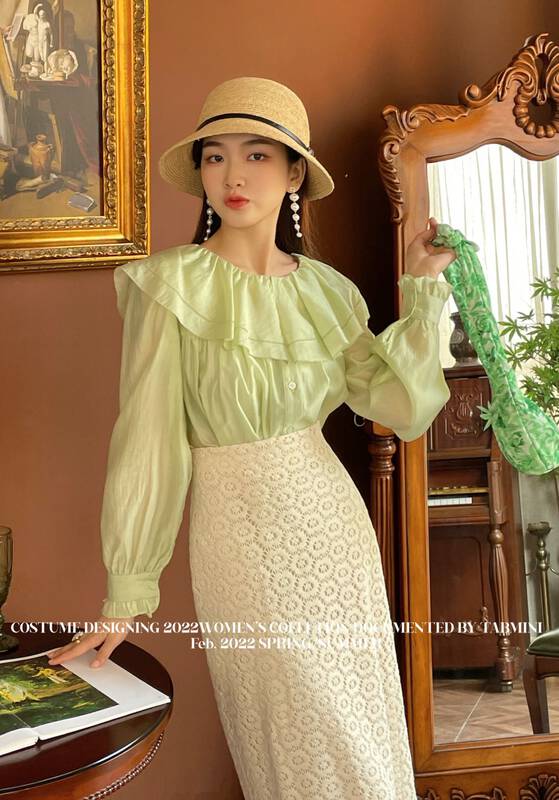 New in early autumn! [Strict selection - planting grass into trees] Korean version of simple solid color shirt YS1-XC21-19010-J# GYJ