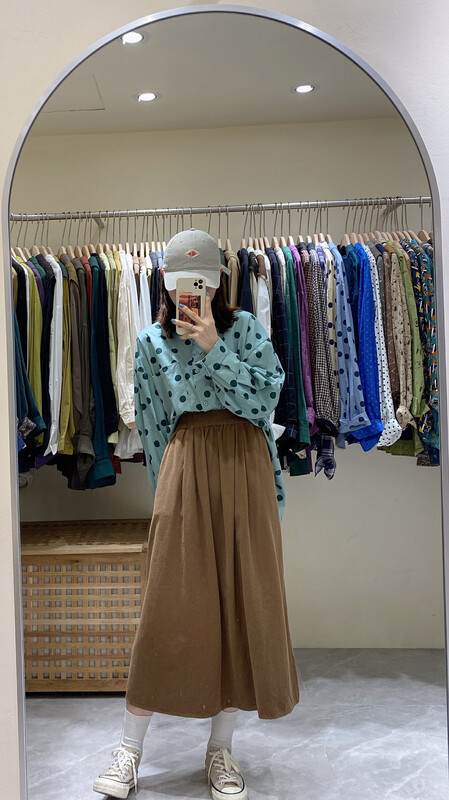 New summer style! [DA.7] Japanese elastic waist clean skirt YS1-6151# LSL