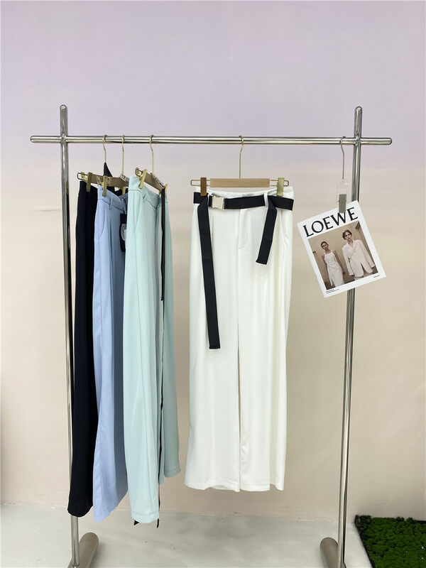 New in early autumn! [Strict selection - planting grass into trees] Korean version of simple solid color casual pants (with belt) YS1-YS1-xb1-H003# GYJ