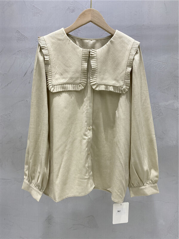 New in early autumn! [Strict selection-planting grass into trees] Korean version of the big lapel age-reducing shirt YS1-XC7-22321# GYJ