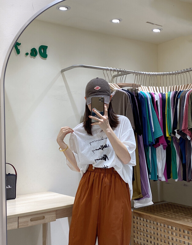 [DA.7] Letter printed personalized short-sleeved T-shirt 2712# LSL