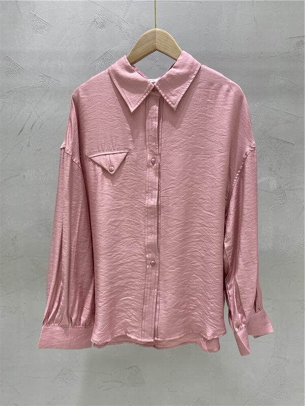New in early autumn! [Strict selection - planting grass into trees] Korean version single-breasted solid color shirt YS1-XC21-19108-G# GYJ