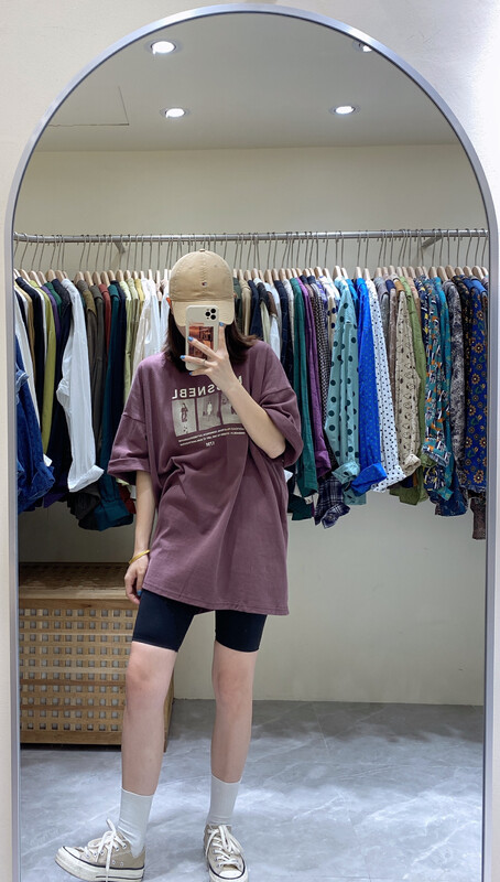 New in autumn! [DA.7] Printed pullover all-match short-sleeved T-shirt YS1-3193# LSL