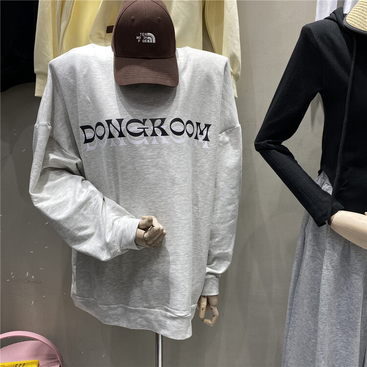 New in early autumn! [East ROOM] Letter printed pullover long-sleeved T-shirt 9767# WTT
