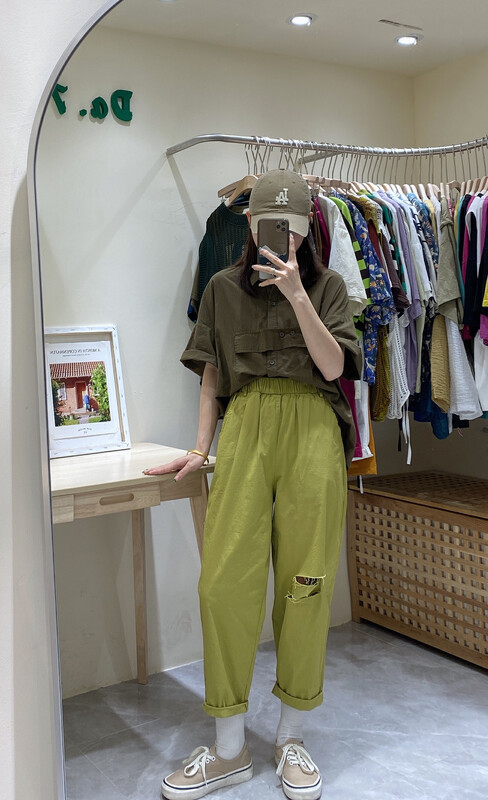【DA.7】Ripped Fashion Loose Casual Pants 8983# LSL
