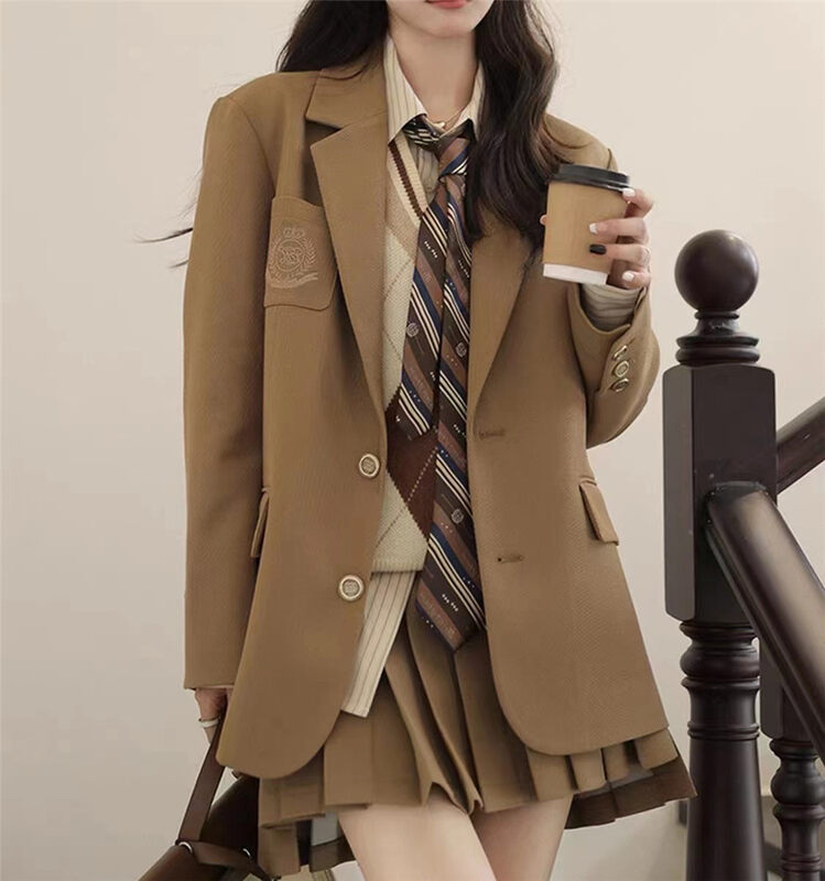 New in autumn! [Clothing] Temperament loose long-sleeved suit 1313# PCZ