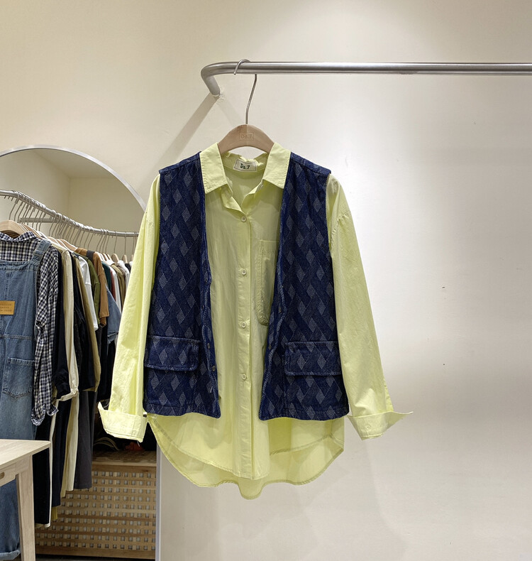 New in early autumn! [DA.7] Lingge denim all-match vest (without inner wear) 3126# LSL