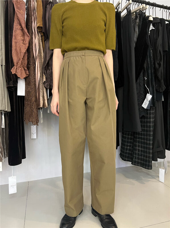 New in Autumn! [ZICCI] High Waist Straight Wide Leg Casual Pants 106756# XYJ