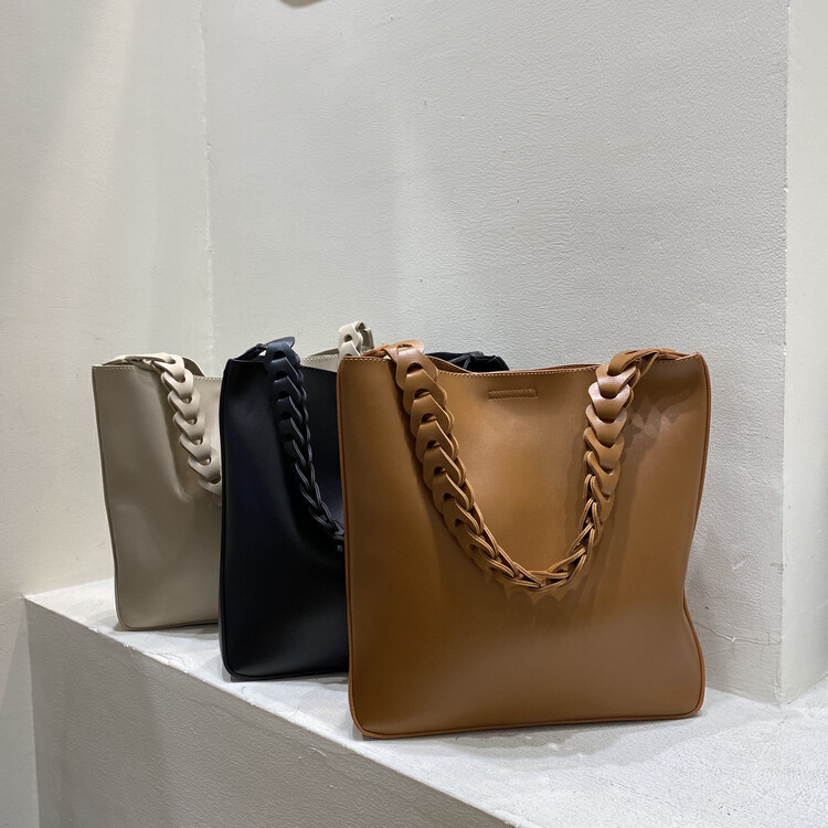 【MISSLAN】ins simple braided bucket shoulder bag (with waist bag) E195# XJ