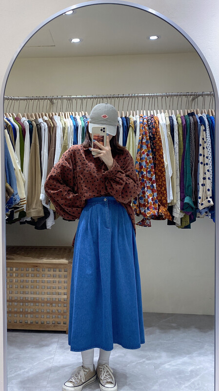 New in early autumn!【DA.7】Loose all-match denim skirt 6121-# LSL