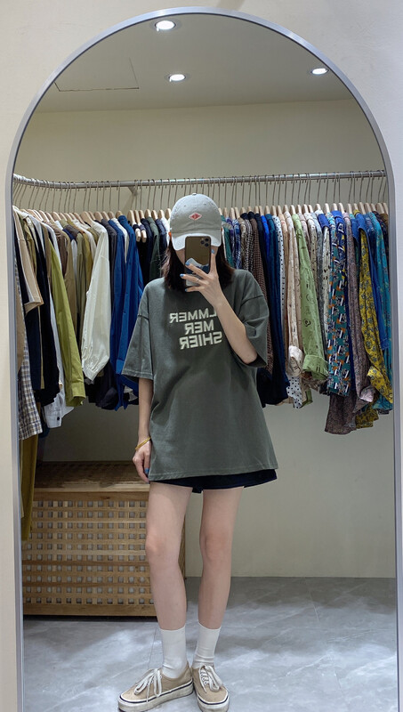 [DA.7] Personalized Letters Loose Versatile Short Sleeve T-Shirt 3103# LSL