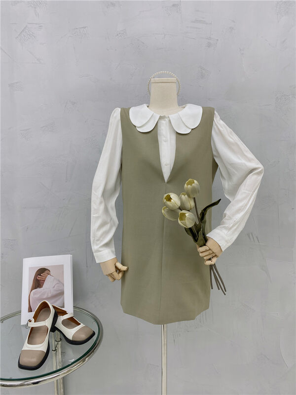 CXDHH [Strict Selection-Growing Grass into Trees] Korean Versatile V-Neck Vest/Sling XC7-52337# ZXX