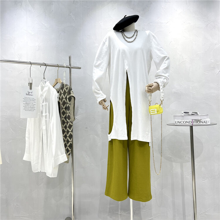 CXDHH [Strict Selection-Growing Grass into Trees] Basic Leisure Solid Color Long Sleeve T-Shirt XC11-80448# XYJ